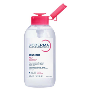 BIODERMA Sensibio H2O Eau Micellaire Démaquillante – Pompe Inversée -500 ml