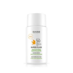 BABÉ Facial Sunscreen Super Fluid Mattifying SPF 50+ 50 ml – Fluide Solaire Matifiant Visage