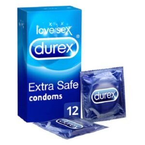 Durex Extra Safe - Préservatifs Extra Lubrifiés - 12 unités