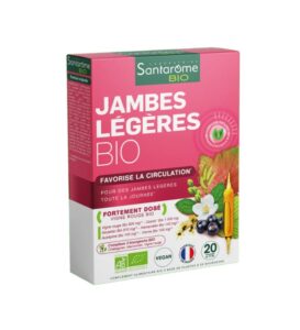 Santarome Jambes Légères Bio – Circulation & Confort Veineux – 20 Ampoules