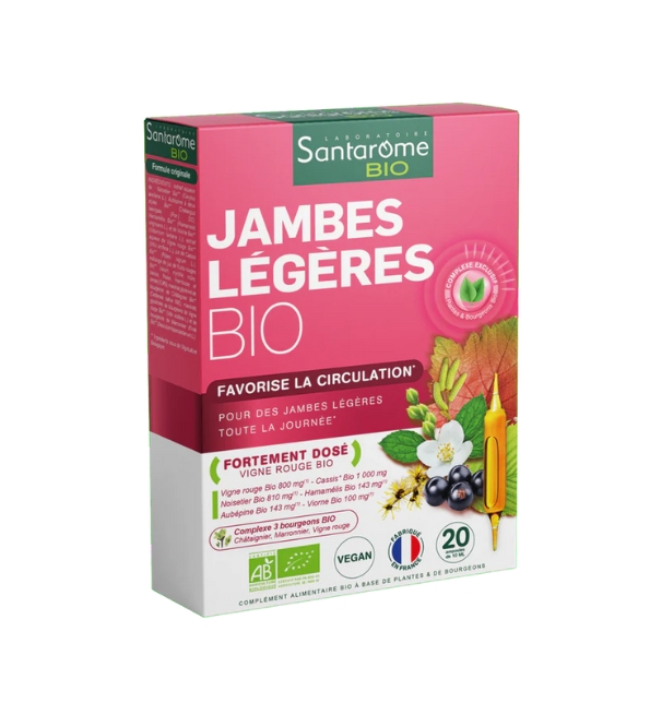 SANTAROME-JAMBES-LEGERES-BIO-20-AMPOULES