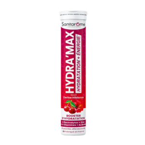 Santarome HYDRA'MAX Hydratation Énergie Cerise Hibiscus 20 pastilles effervescentes