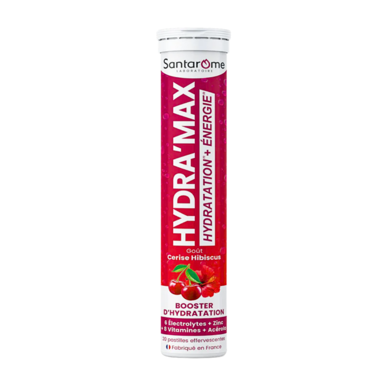 Santarome HYDRA'MAX Hydratation Énergie Cerise Hibiscus 20 pastilles effervescentes
