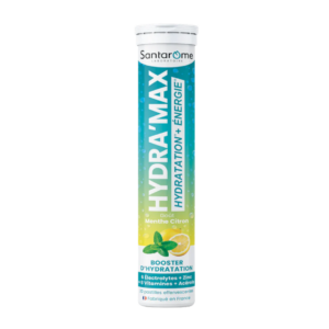 Santarome HYDRA'MAX Hydratation Énergie Menthe Citron 20 pastilles effervescentes