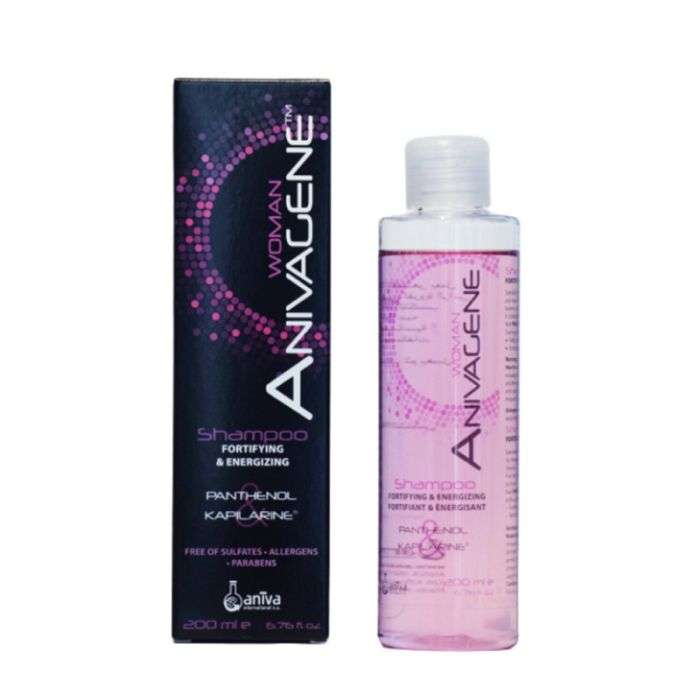 Anivagene Shampooing Fortifiant & Énergisant Femme – Shampooing sans sulfate – 200 ml ✓
