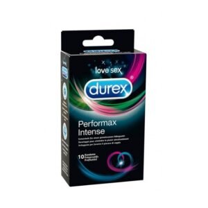 Durex Performax Intense Préservatifs Retardants Perlés & Nervurés 10 unités