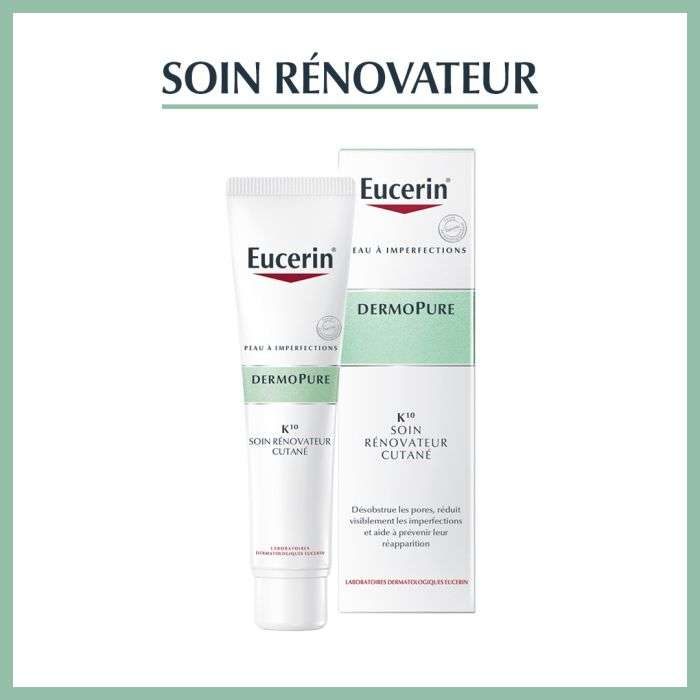 Eucerin DermoPure K10 Soin Rénovateur Cutané – Soin exfoliant anti-imperfections – 40 ml ✓