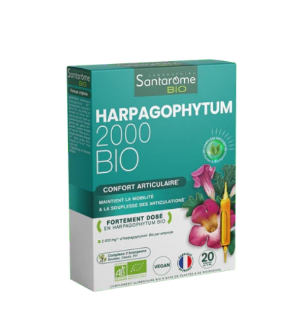 Santarome Harpagophytum Bio 2000 20 ampoules confort articulaire