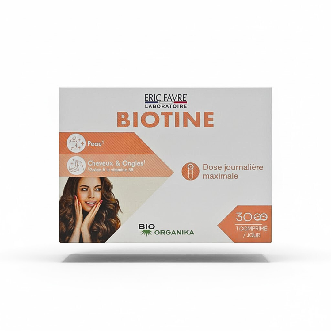 Eric Favre Biotine 30 comprimés vitamine B8 cheveux ongles peau