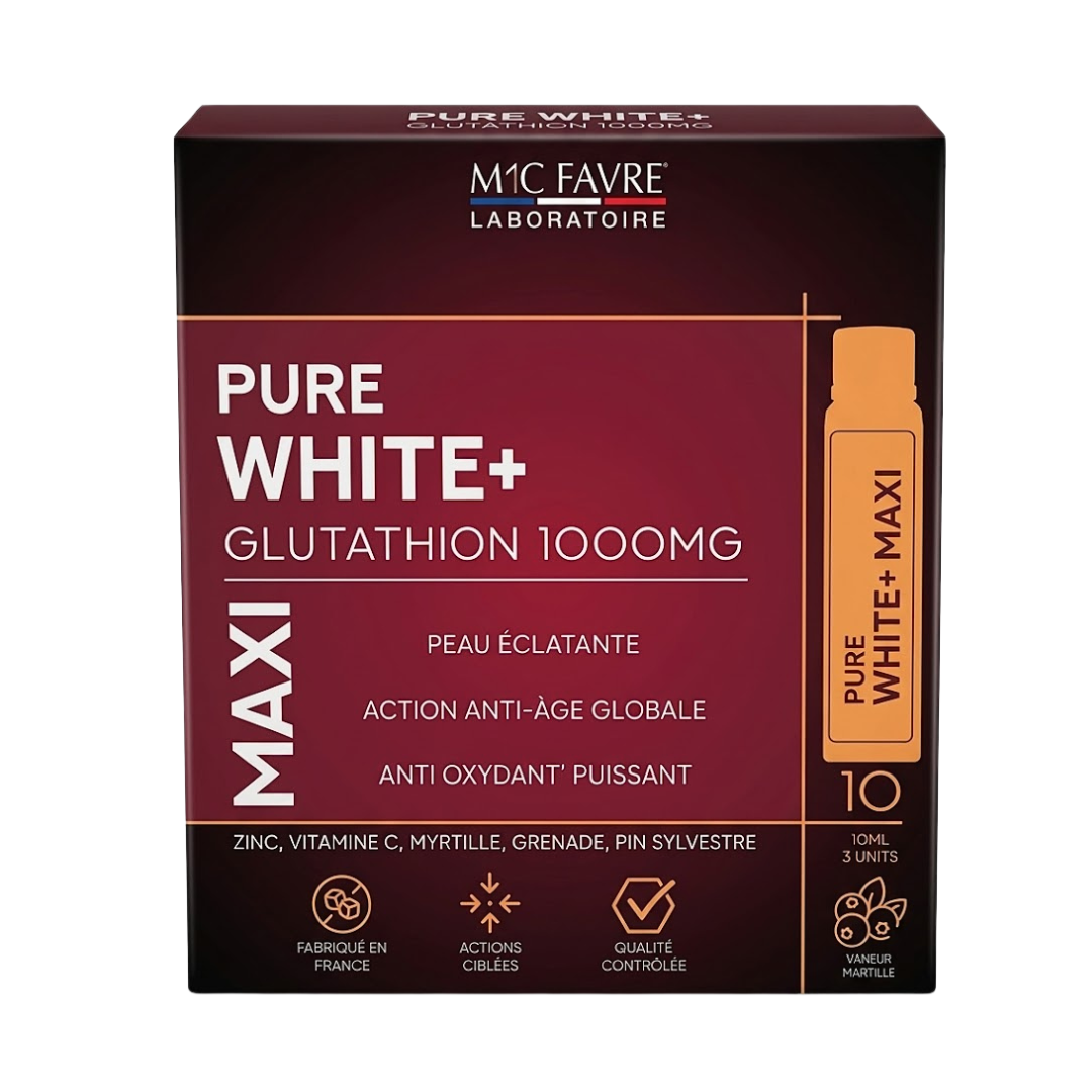 Eric Favre Pure White+ Maxi Glutathion 1000 mg 10 monodoses 25 ml