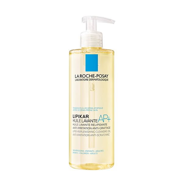 La Roche-Posay Lipikar Huile Lavante AP+ 400 ml pour peaux sèches à très sèches.